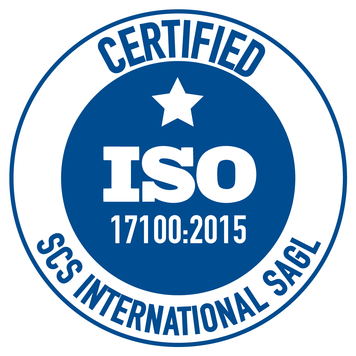 Certificazione ISO 17100:2015 di SCS International Sagl – Swiss Translations, servizi di traduzione certificati